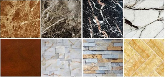 높은 광택이 나는 1220x2440mm 3 밀리미터 PVC 벽판지  PVC 대리석 재질이 UV 시트