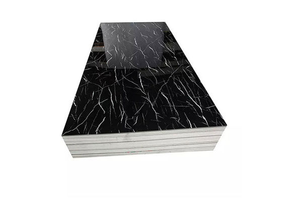 2 밀리미터 - 5 밀리미터 방수 내부 장식적 PVC 대리석 시트 UV 대리석 판넬