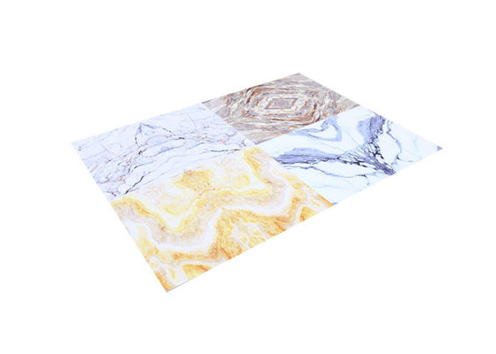 2 밀리미터 - 5 밀리미터 방수 내부 장식적 PVC 대리석 시트 UV 대리석 판넬