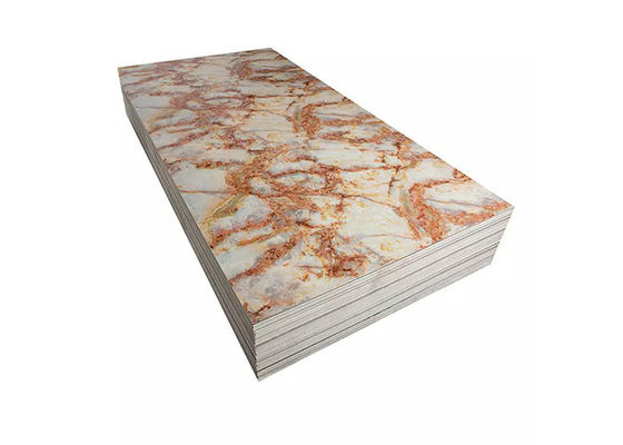 고급 높은 광택이 나는 1220x2440mm 3 밀리미터 PVC는 시트 내벽 장식에 대리석 무늬를 넣습니다