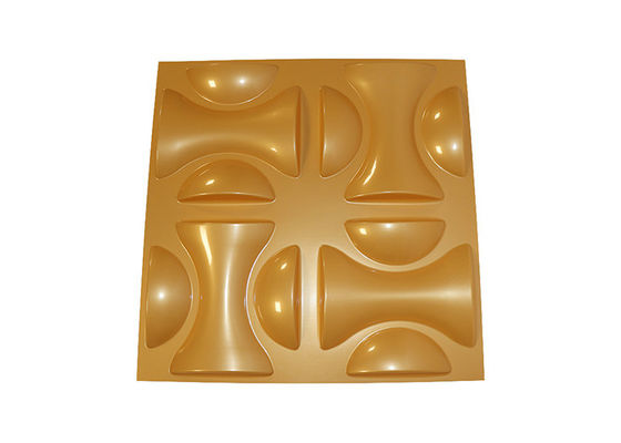 500x500mm 장식적 3D 벽판지 PVC 집 다이아몬드 금 벽 패널