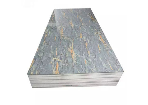 1220x2800mm PVC는 합성 타일 투명한 Pvc Uv 시트에 대리석 무늬를 넣습니다