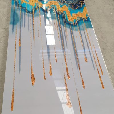 1220x2440 1220x2800 벽 장식 PVC 시트 대리석 재질 설계를 방수 처리하세요