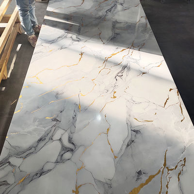 고 광택 PVC 대리석 보드 UV 대리석 엽 laminated 보드 벽 장식