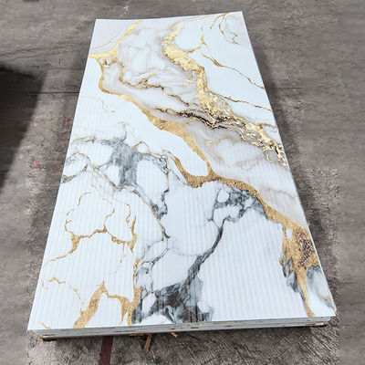 고 광택 PVC 대리석 보드 UV 대리석 엽 laminated 보드 벽 장식