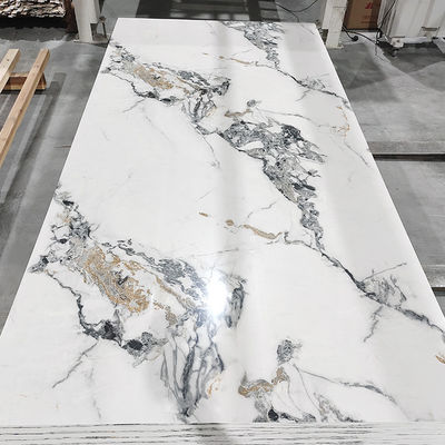 고 광택 PVC 대리석 보드 UV 대리석 엽 laminated 보드 벽 장식