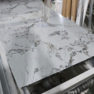 1220*2440mm 3D 디지털 인쇄 된 UV 대리석 엽 UV 보드 TV 벽 장식 보드