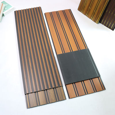 나무 곡물 PVC 벽 패널 장식 벽판 에코 친화적 재료 침실 거실 TV 배경 벽