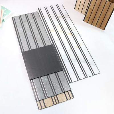 나무 곡물 PVC 벽 패널 장식 벽판 에코 친화적 재료 침실 거실 TV 배경 벽