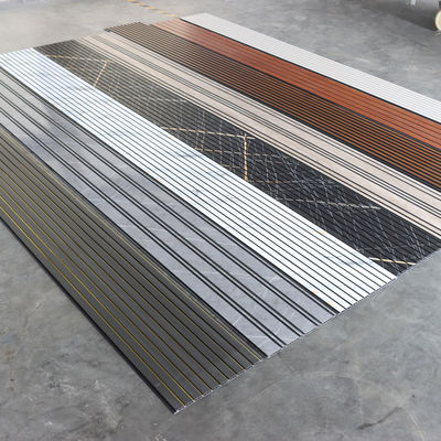 나무 곡물 PVC 벽 패널 장식 벽판 에코 친화적 재료 침실 거실 TV 배경 벽