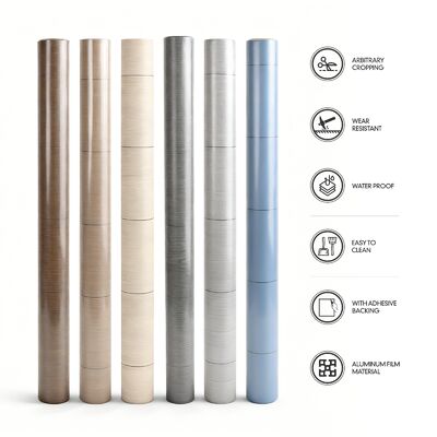 탈착 가능한 0.7mm PVC 비닐 바닥재 롤 스티커 (강력 접착 뒷면)