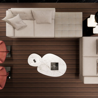 사무실 바닥 스티커 비닐 자체 접착식 도구 또는 접착제 불필요 간편한 DIY 바닥 업데이트