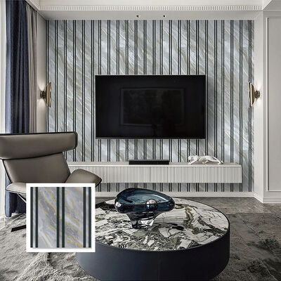 현대적인 인테리어 천장 벽 장식을 위한 습기 방지 설치가 용이한 PVC 홈이 있는 천장 벽 패널