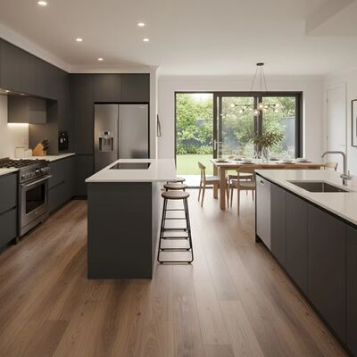 방수 Spc 5mm 엄밀한 비닐 부동 바닥 20mil 마모 층 클릭 잠금 판자