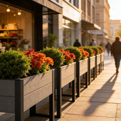 야외 채소 꽃 허브 재배를 위해 금속 다리로 높여진 높여진 정원 침대