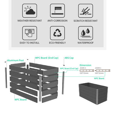 야외 채소 꽃 허브 정원을위한 큰 키워드 정원 침대 플랜터 박스