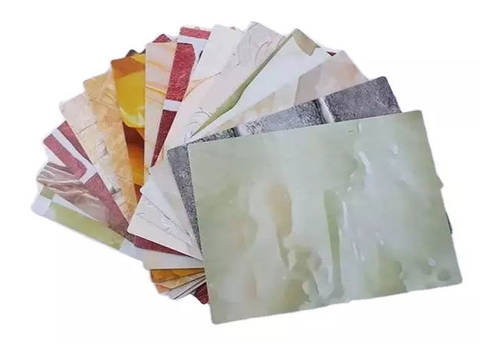 내벽을 위한 방수 Pvc 대리석 시트 높은 광택이 나는 Uv 대리석 시트