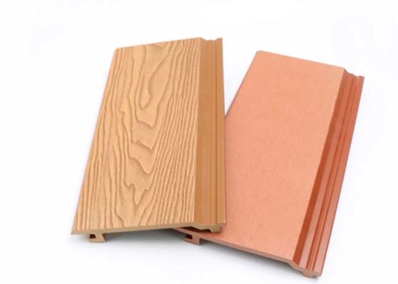 방수 외부 WPC 벽판지 219x26mm WPC 외벽 패널 벽 클레딩