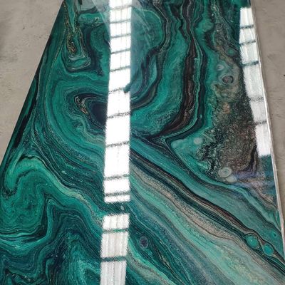 3D 프린팅 PVC 대리석 재질 시트 UV는 벽면 장식물을 위해 1220x2440 Mm에 대리석 무늬를 넣습니다