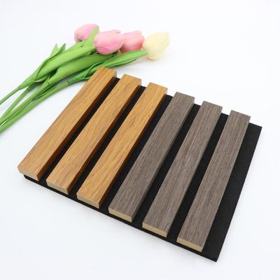폴리에스테르섬유 Wpc 청각적인 벽면 Ecofriendly 목제 베니어
