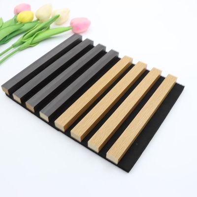 폴리에스테르섬유 Wpc 청각적인 벽면 Ecofriendly 목제 베니어