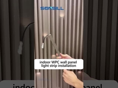 장식을 위한 나무로 된 곡물 실내 플루트 PVC 내부 WPC 벽판지